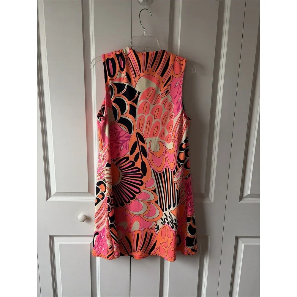 Julie Brown Livie Shift Sleeveless Dress Bright Vivid Multicolor Women’s Large - Picture 4 of 5